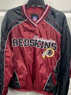 Vintage Washington Redskins Team Apparel Pullover Windbreaker Mens Large NFL